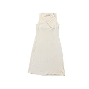 Susana Monaco Womens Sleeveless V Neck Body Con Dress while ivory Size Small